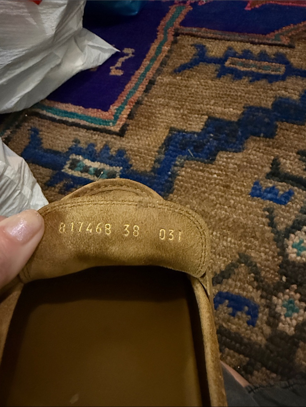 Gucci Tan Suede GG Embossed Slip-On Loafers - Picture 9 of 9